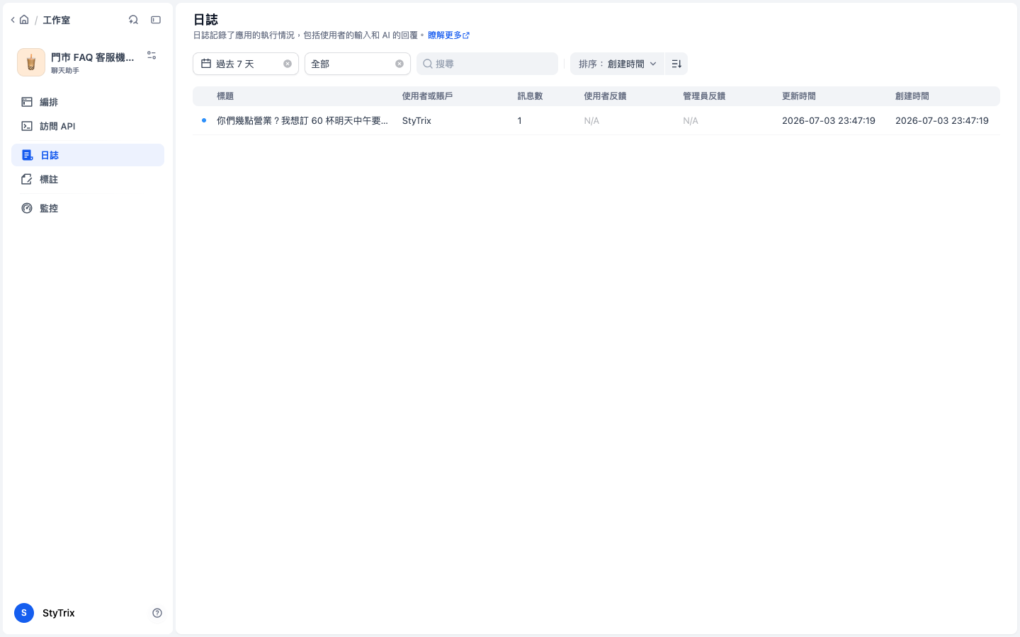 日誌頁